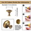 Goo-Ki 6 Pack Kitchen Cabinet Hardware Antique Brass Drawer Knobs - Single Hole Retro Bar Handles Ancient Bronze Vintage Pull for Closet Wardrobe