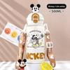 Mickey Mouse Insulated Travel Mug With Double Lid And Capacity For Kids And Students