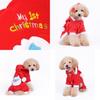 Cozy And Stylish Christmas Pet Dog Dress Warm Dog Hoodie Sweaters Coat With Red Skirt