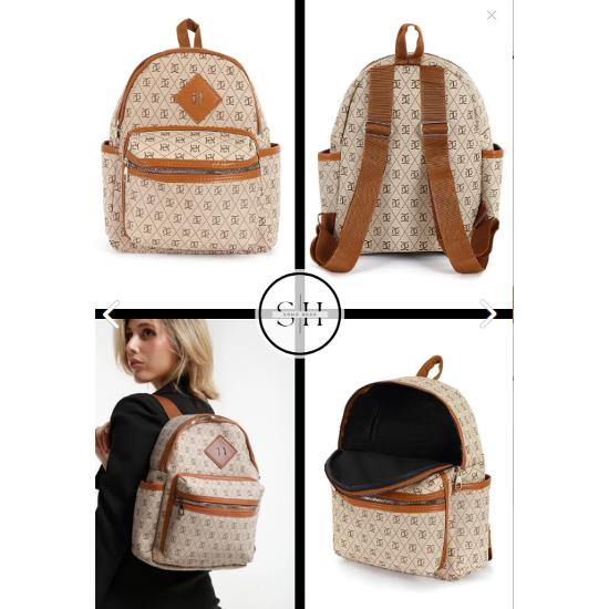 Original Women's Logo Quilted 4 Compartment Travel School Sports Daily Use Luxury & Stylish Backpack