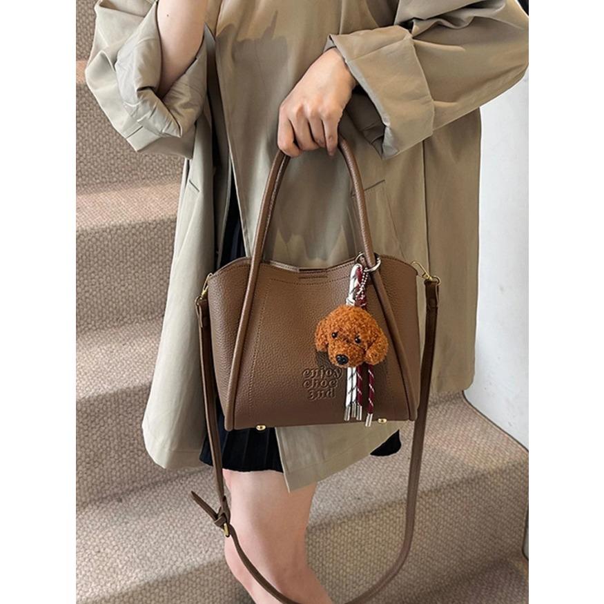 Модные женские маленькие сумки-ведра Классический дизайн с застежкой-защелкой из мягкой — фото 4