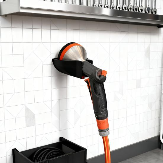 Wall Mount Garden Hose Nozzle Holder 3D Printed Universal Sprayer Bracket Outdoor Hose Hanger for Garden Yard Irrigation Patio