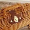 Retro Rattan Suitcase Wicker Handmade Travel Basket Camping Food Storage Luggage Straw Woven Snack Container Picnic Suitcase