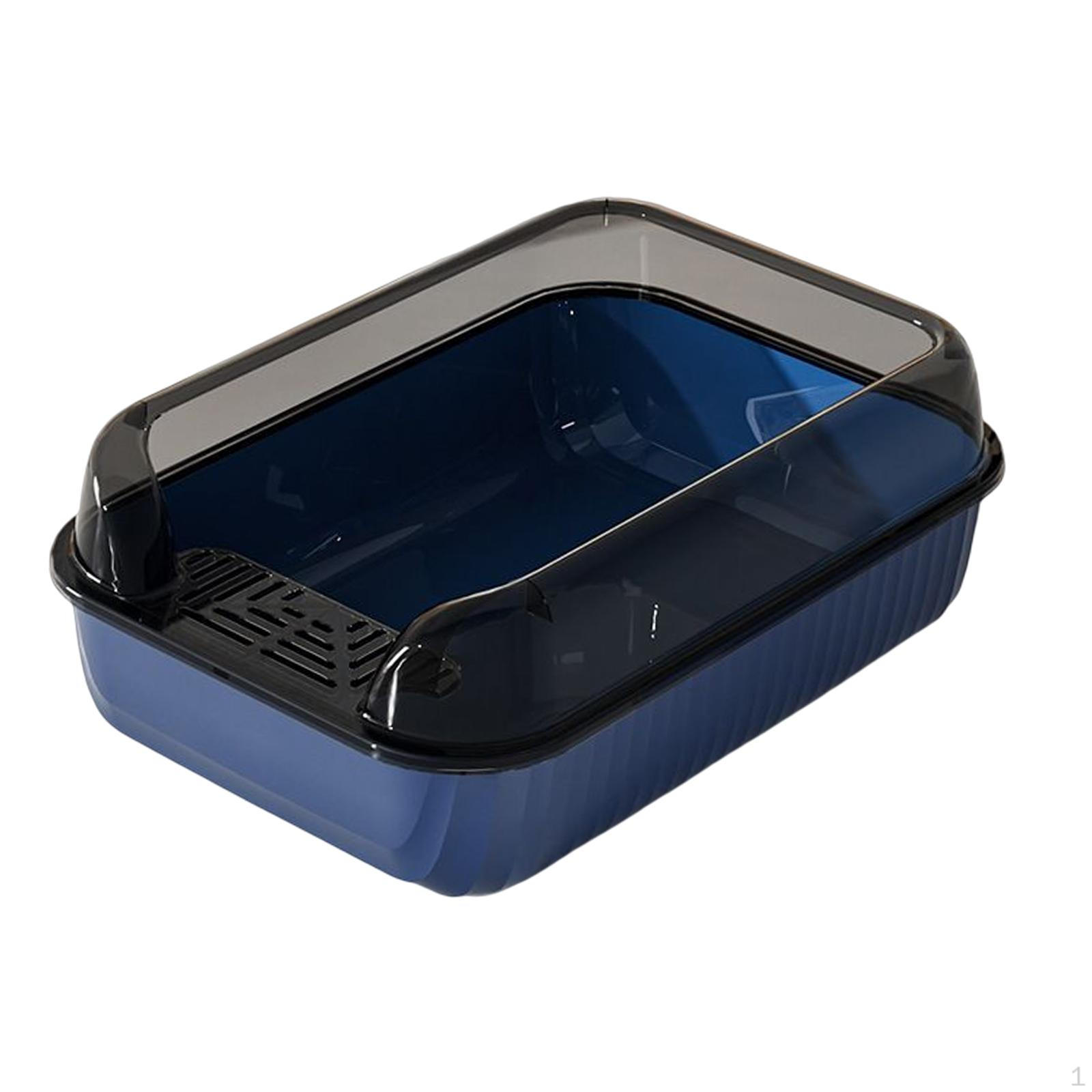 

Cat ,Cat Toilet ,Detachable, Anti ,Easy to Clean, Stain Resistant Scatter Kitty Litter Pan синій