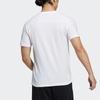 Adidas Henley Sport Casual Short Sleeve T-Shirt Men Tops White GP1827