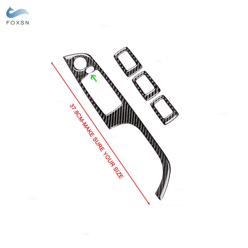 

4 шт., накладка на панель переключателя двери, окна, из углеродного волокна для BMW 3 серии E90 320i 325i 2005 2006 2007 2008 2009 2010 2011 B 37.8cm