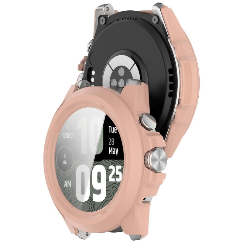 PC Full Coverage Smartwatch Integrated Tempered Glass Screen Protector Defense Hard Sleeve Case Guard Suitable for Watch