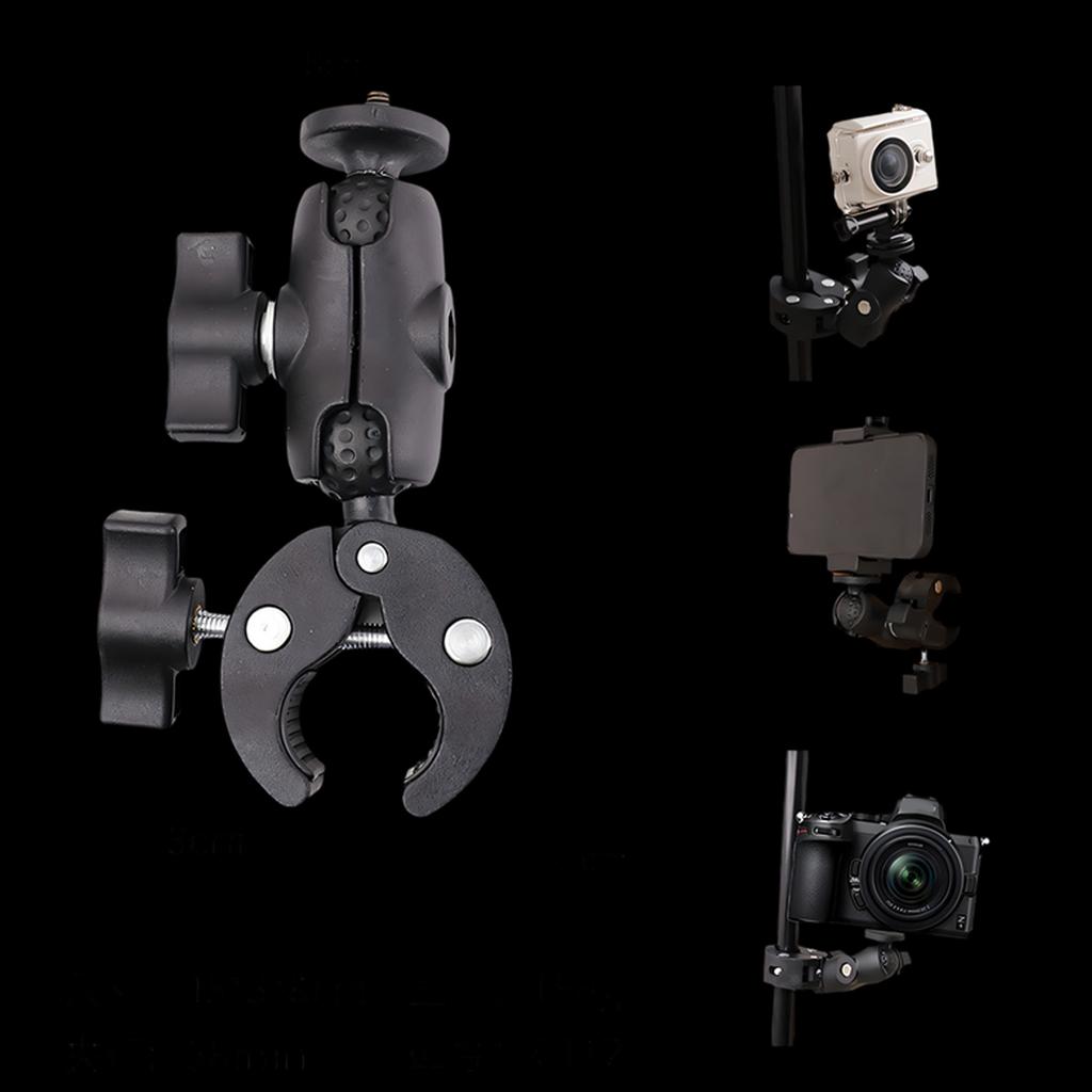 Shockproof Flexible Double Arm Bike Camera Holder for Stable Video Recording with Quick Release and Wide Compatibility