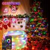 LED New Year Light String RGB Light Intelligent Outdoor Lantern Party Leather Cable IP65 Bluetooth Music Light String Fairy Light, Christmas