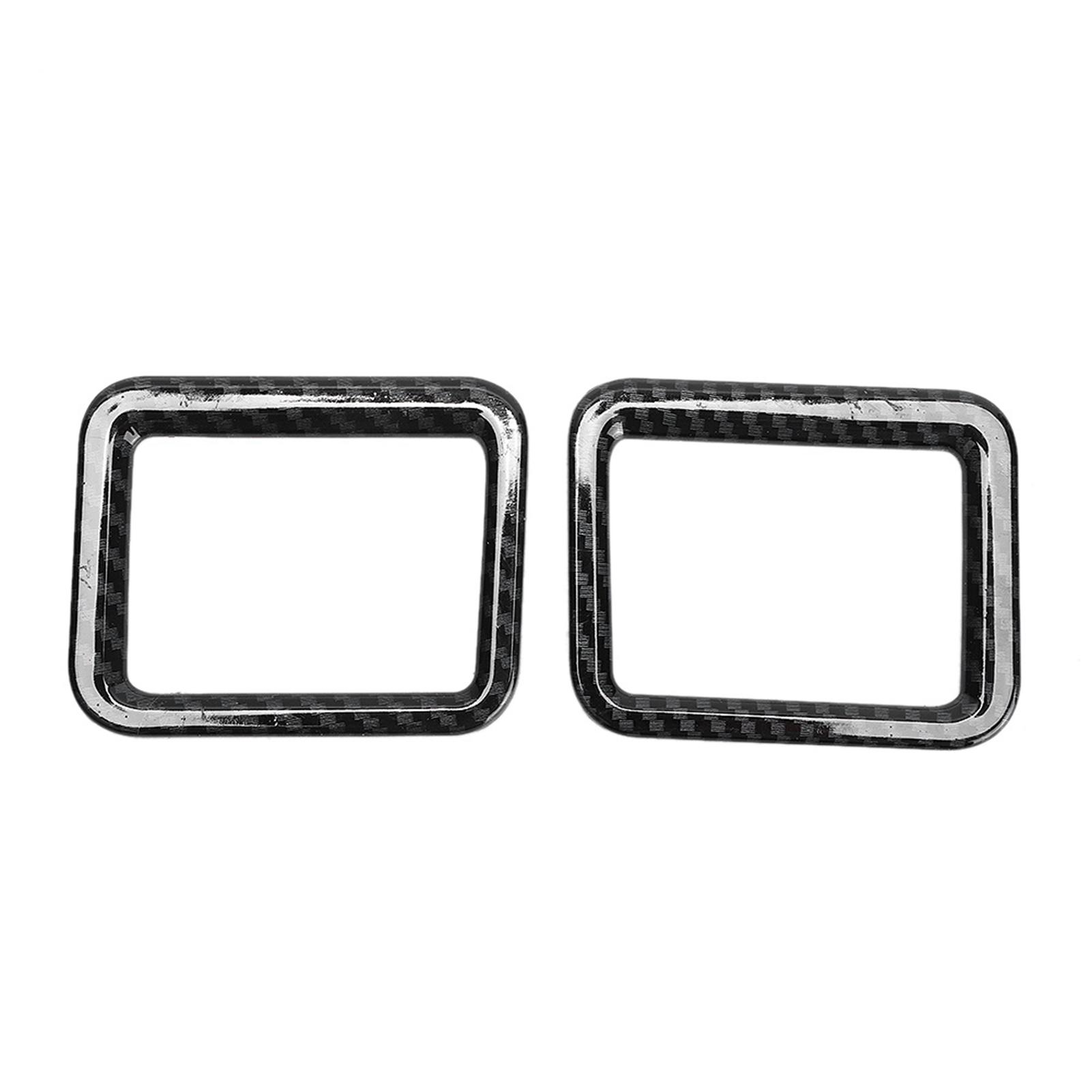 2Pcs Front Upper Dashboard Side Vent Frame Cover Carbon Fiber Texture Fit for HiAce 2019