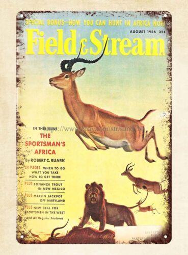 

African animal hunting sportman outdoor enthusiasts tin sign wall art deerAluminum 20x30cm（7.8x11.8inch）