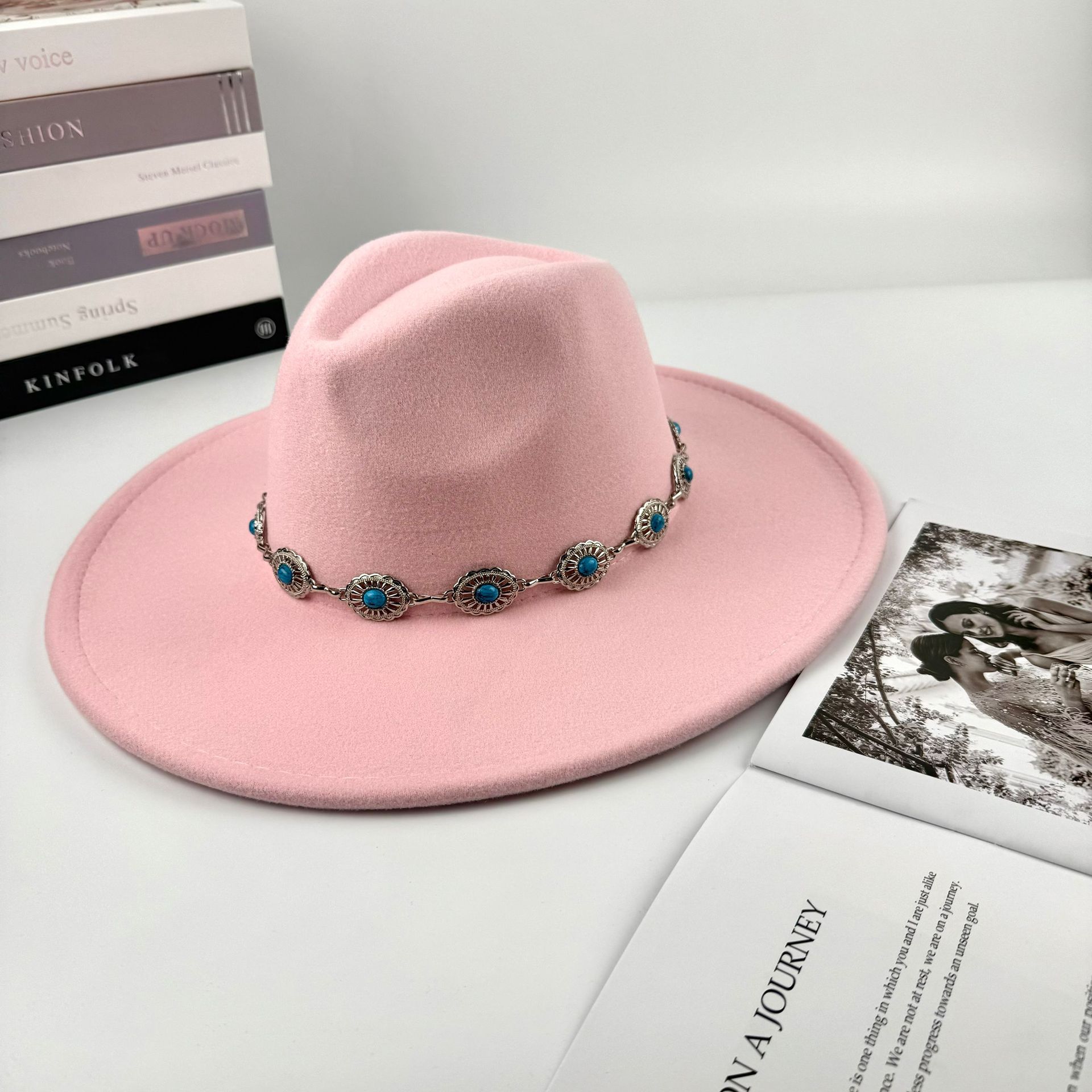 

JYL TS DIY Tie-dye Felt Hat Unisex Holiday Wide Brim Soft Hat pink_M(56-58cm） spiro диско шар
