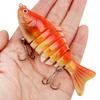 10CM/15.5G Multi-Jointed Fishing Lure with Hooks Realistic 7-Section Swimbait Bionic Hard Artificial Bait Freshwater Saltwater Fishing Accessories