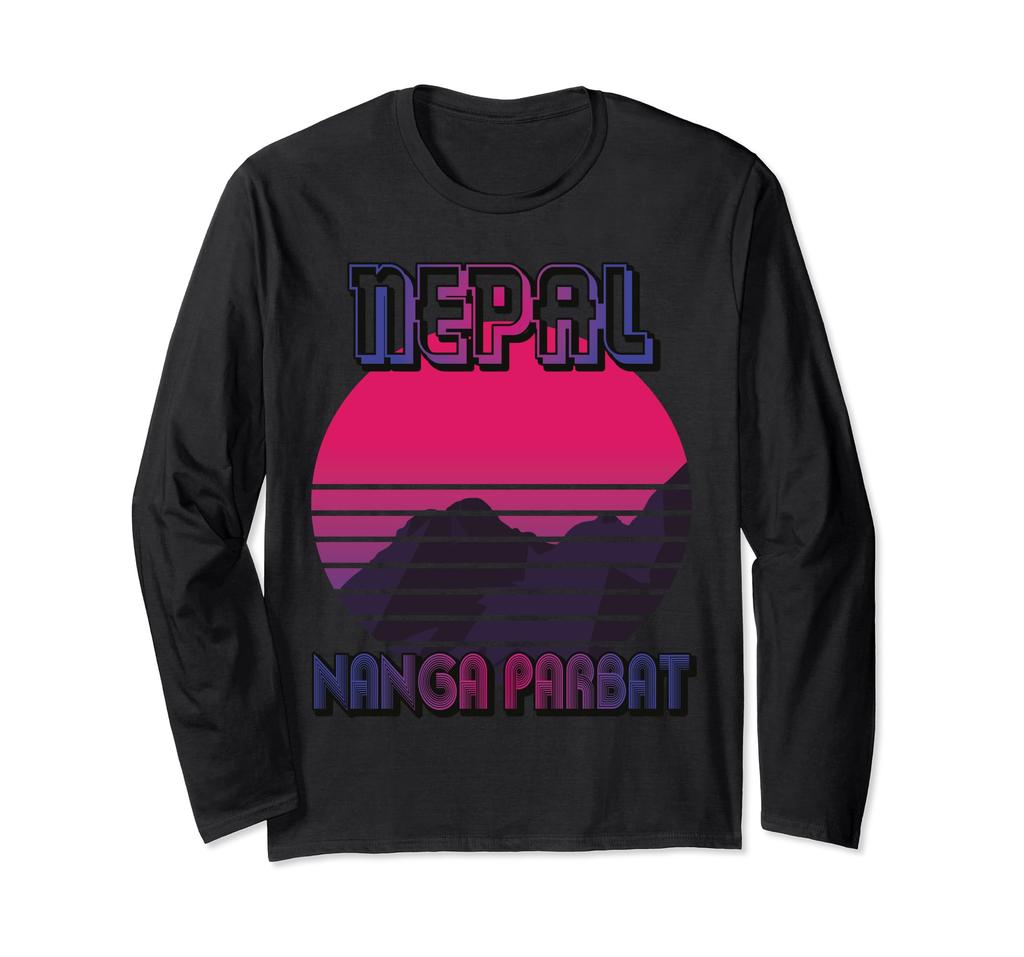 Mountain Nepal Climbing Nanga Parbat Nature Hiking Outdoor Long Sleeve T-Shirt