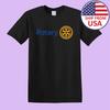 T-shirt Nera Logo Rotary International Spedizione dagli USA