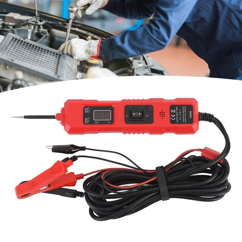 Autokreisprüfer   6 bis 36V Multifunktional Hohe Empfindlichkeit mit 2 Klemmen Stromkreis-Prüfsonde für Fahrzeuge