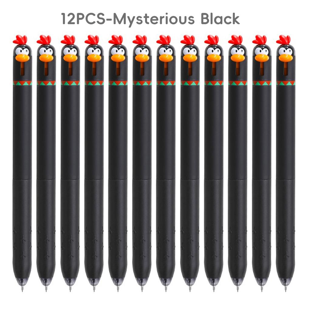 Cute Chicken Click Pen Stress Relief Fidget Toy Exam Must Have 0.5mm Fast-Drying Ink Gel Pen for School Office Back To School