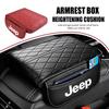 AGC1 For Car Arm Rest Cushion Leather Anti Scratch Armrest Box Protector Cover Grand Cherokee Wrangler JK Renegade Gladiator