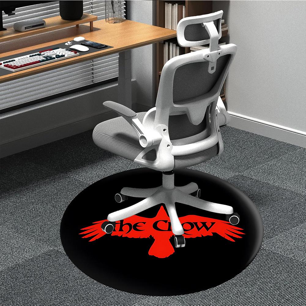 

1pc Crow LogoChair Carpet for Office, Non-slip, Soft and Durable Office Rug, Perfect for Office yy250925256 80cm by 80cm