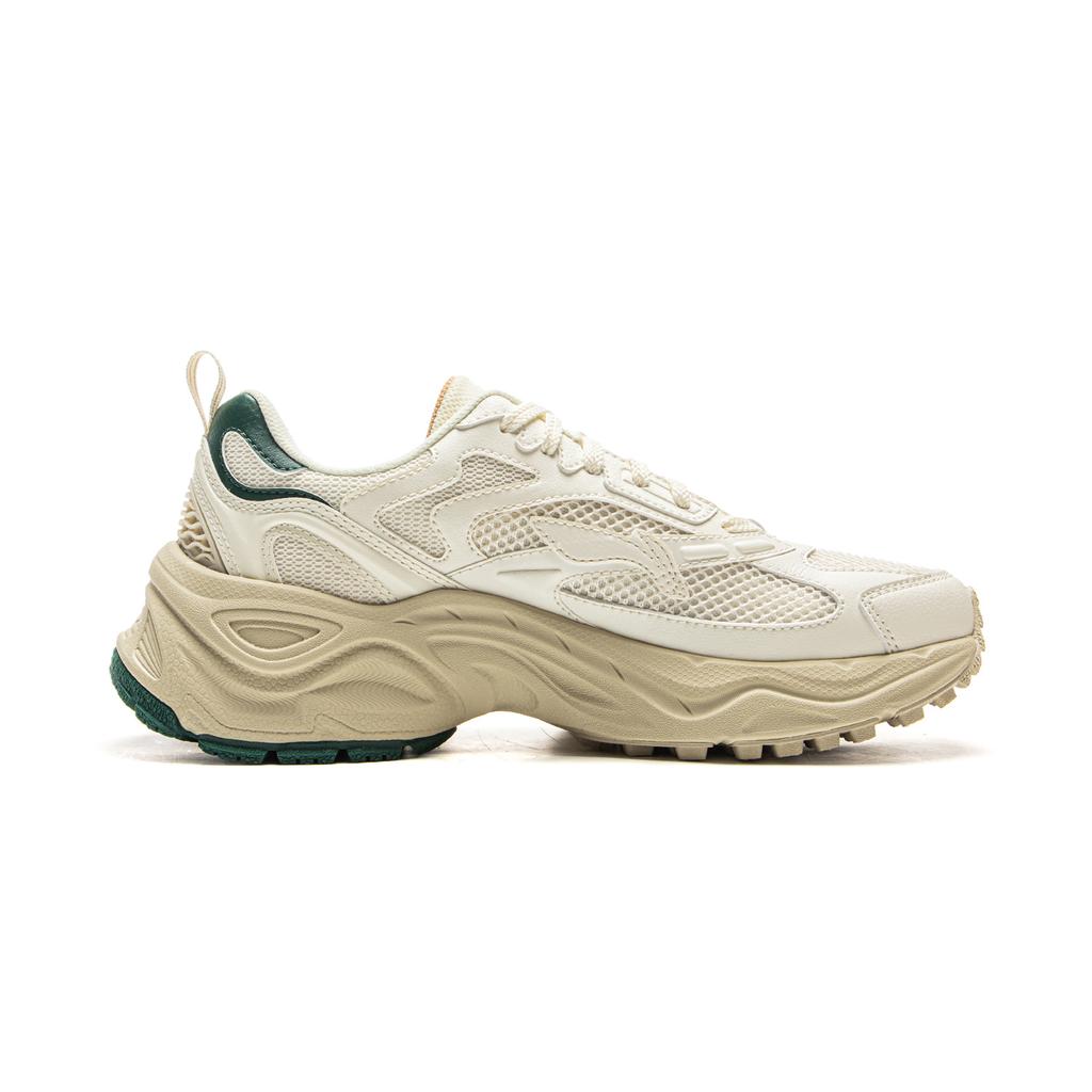 New LiNing Star Ring Slip Resistant, Abrasion Resistant, Breathable Low Top Casual Shoes Women's White Green AGCV112-1