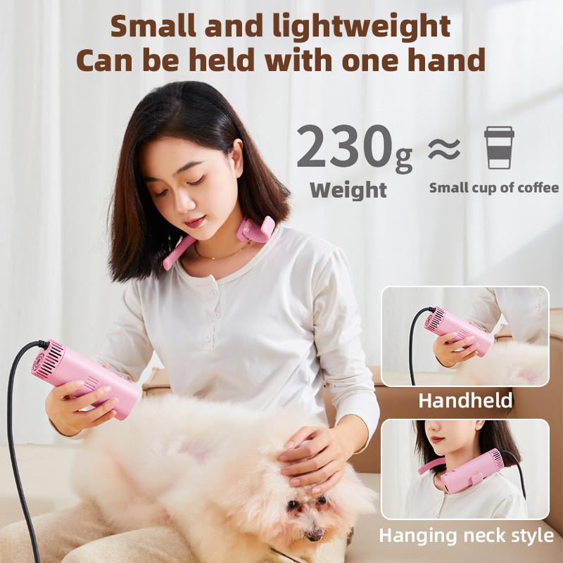Pet Beauty Negative Ion Neck High Power Silent Hair Blowing Artifact Portable Pet Water Blower High-speed Hair Dryer