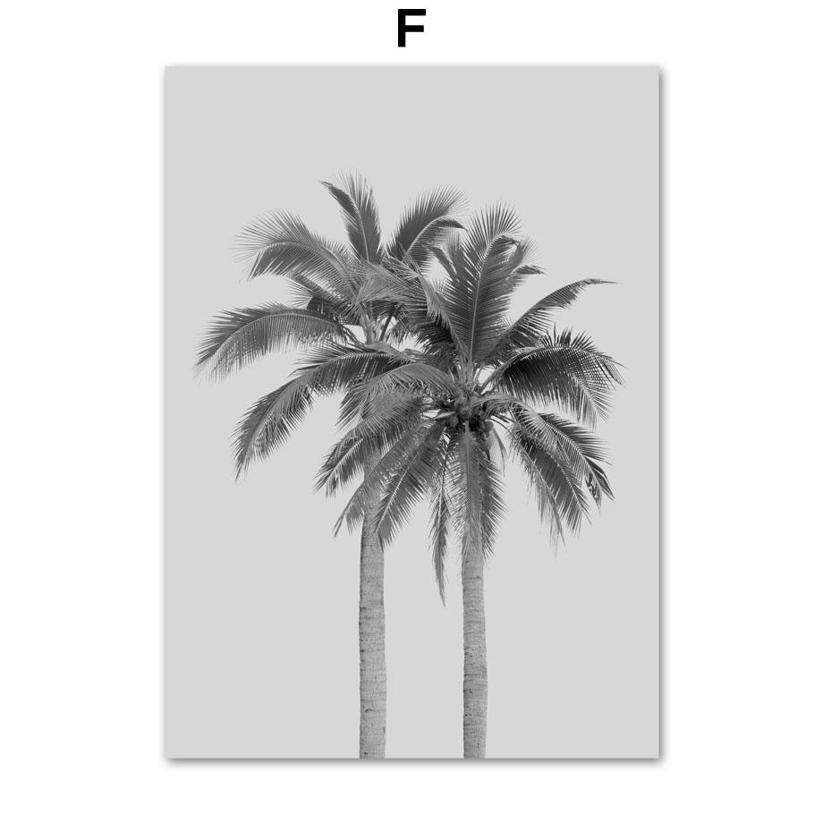 Black White Surf Beach Chair Camera Palm Tree Car Van Wall Art Print Canvas Painting Nordic Poster Decor Picture For Living Room