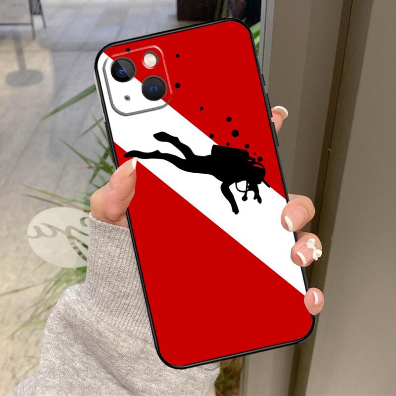 

Diver Down Scuba Case For iPhone 17 Pro Max 15 14 13 12 11 16 Pro Max Plus 12 13 Mini 16e 17 Air Back Cover iPhone 16 Pro