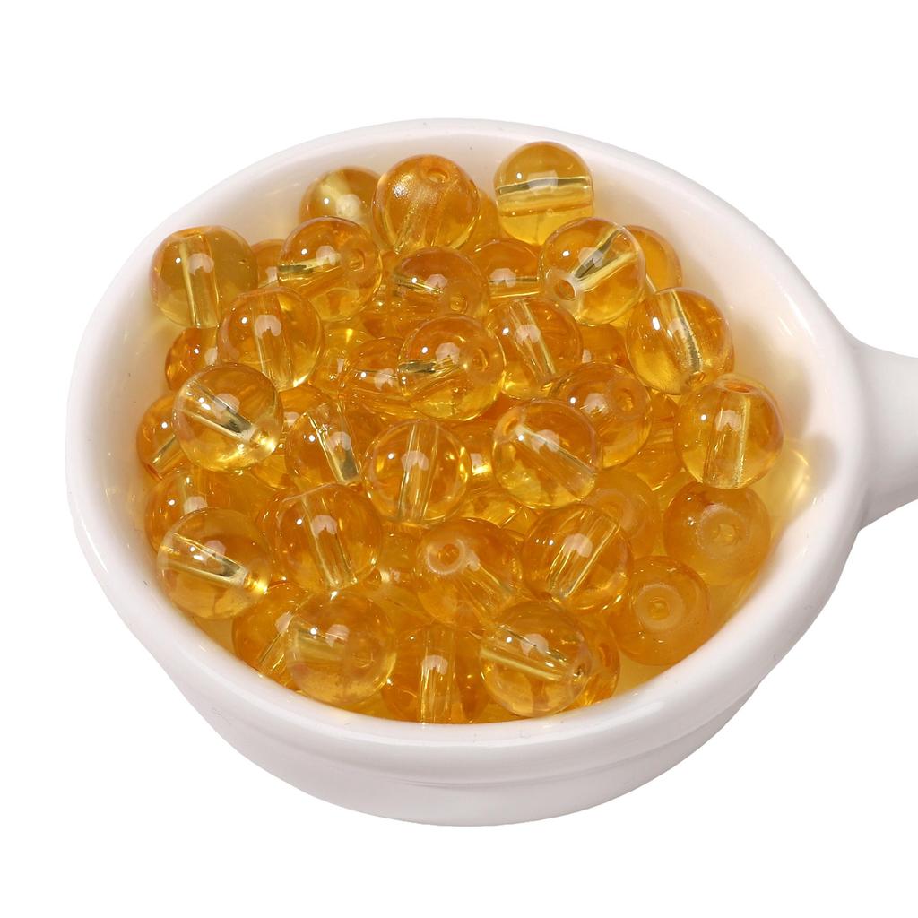20-50Pcs High Transparency Glass Beads Loose Spacer Beads for Jewelry Making DIY Bracelet Necklace