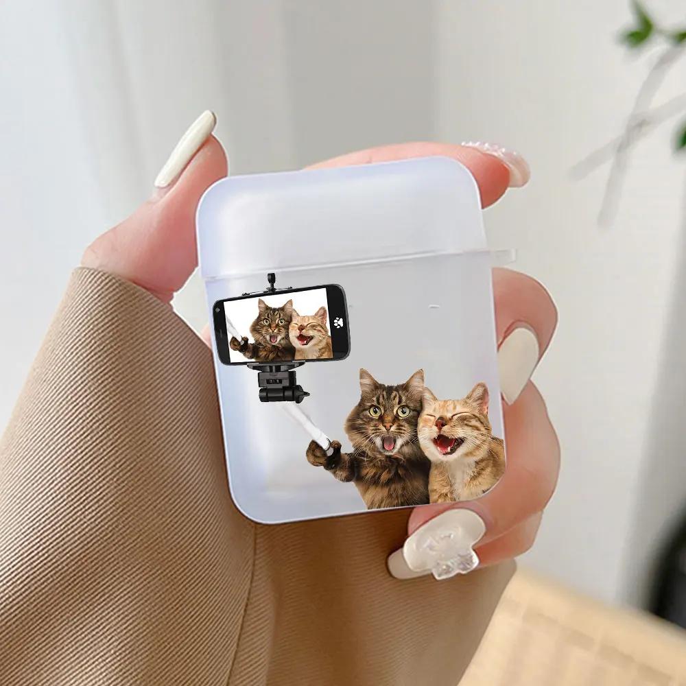 Cute Animal Cat Earphone Case for Airpods 4th 3rd Pro 3 2 Shockproof Covers for Airpod 2 3 1 Protective Accessorie Shell Fundas