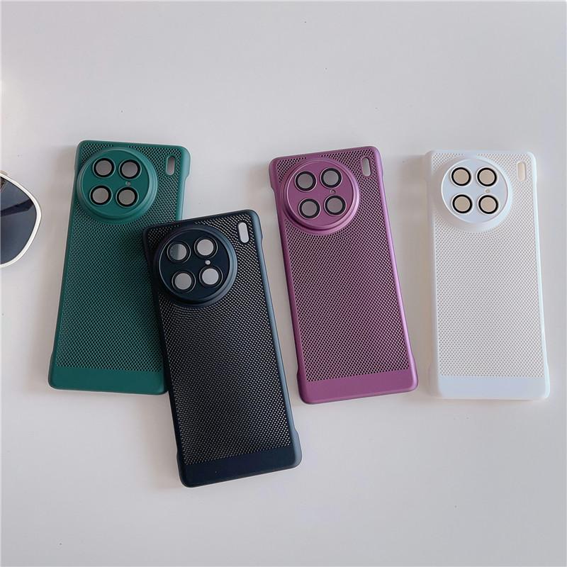 Frameless Heat Dissipation Case With Lens Film For Vivo X90 X90s X80 Pro Plus Breathable Cooling Grid Hard PC Cover Back Shell Protector