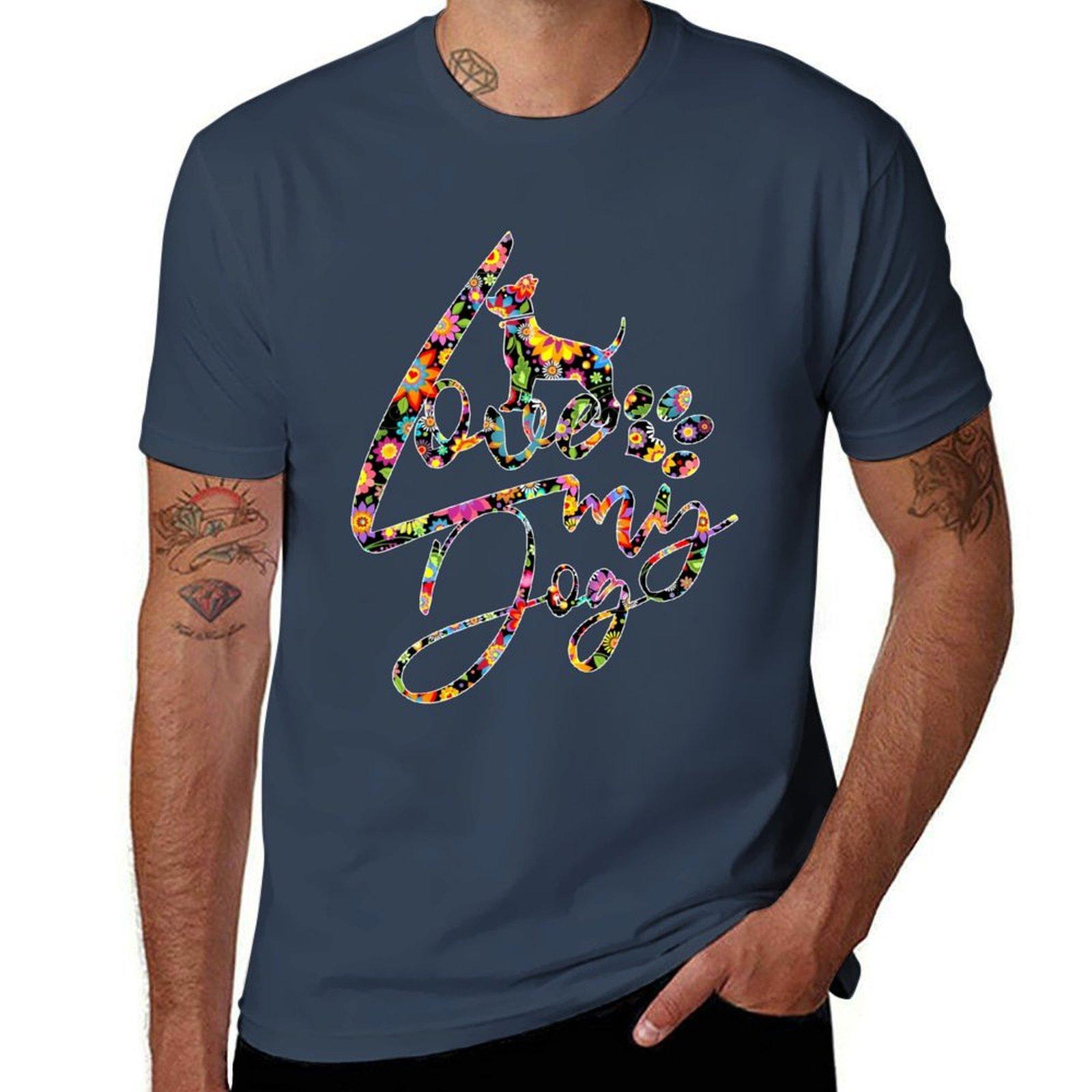 Love my dog chihuahua T-Shirt man t shirt summer t shirts for man graphic tees T-Shirt S