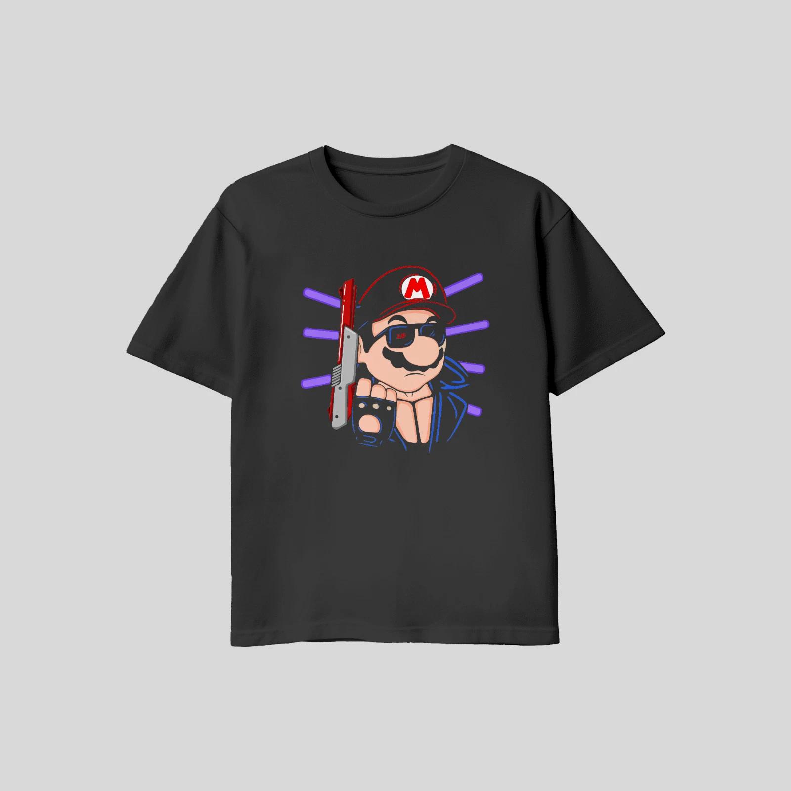 Unisex Adult Retro Super Mario NES Retro Zapper G Gamer T Shirt Gil... XXL