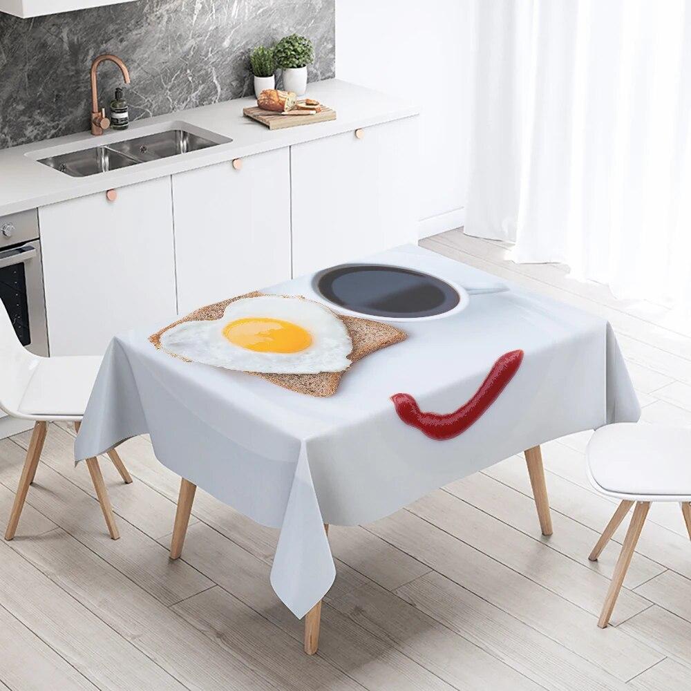 Gourmet-bedruckte Tischdecke, Restaurant-Tischdekoration und Dekoration, Küche, Zuhause, Antifouling, wasserdicht