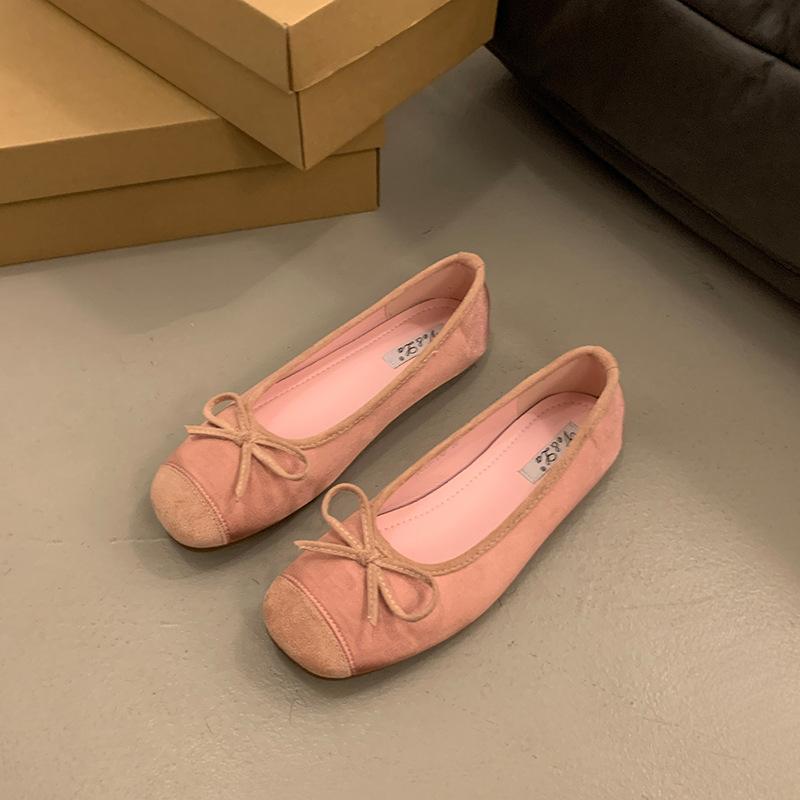 Silver Ballet Soft-soled Single Shoes for Women's 2025 Spring New French Evening Breeze Gentle Flat-bottomed Light-mouth Beanie Ladyshoes