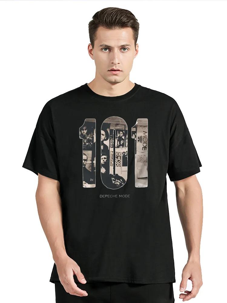 LE Depeche Cool Mode 101 T-shirt Grafica Fitness Top in Cotone Magliette Abbigliamento Uomo T-shirt Oversize Unisex T-shirt Streetwear Morbida