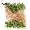 100 Pcs Food Picks Disposable Bamboo No Harm Cactus Shape Salad Sticks for Banquet