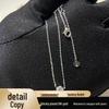 2025 Elegant Honeycomb Diamond V Gold Necklace for Women