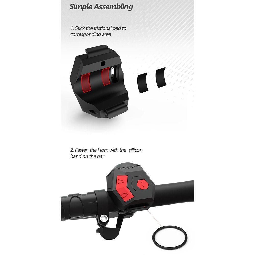 120db Super Loud Motorcycle Handlebar Horn Waterproof Anti-theft Alarm  Bike Accessories