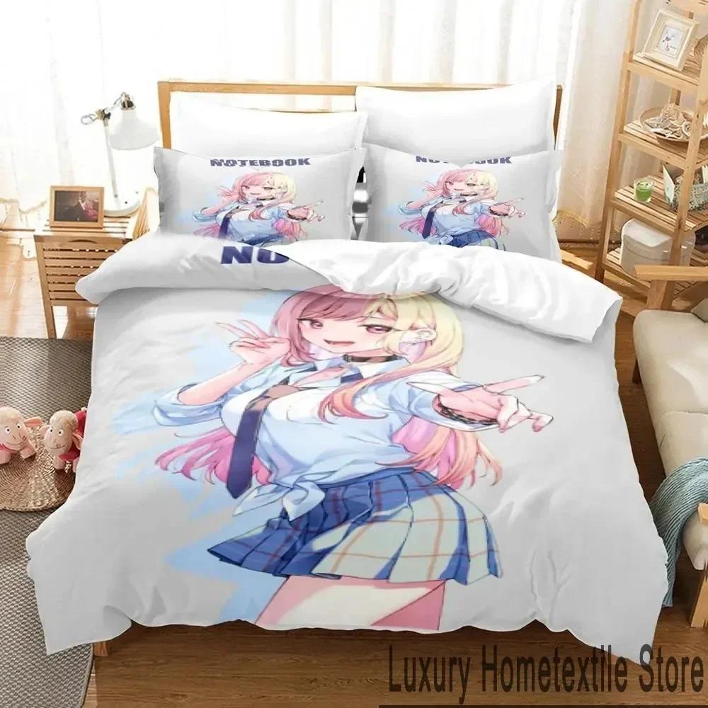 3D Print Anime My Dress Up Darling Bedding Set Duvet Cover Bed Set Quilt Cover Pillowcase Comforter King Queen Size Boys Adult