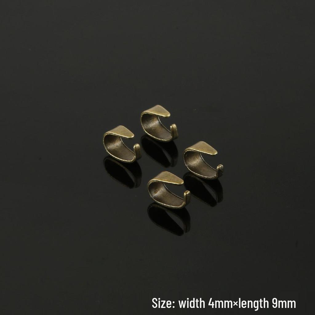 4x9mm Iron Melon Seed Buckle: Smooth Pendant Clip and Bracelet Clasp for DIY Handmade Jewelry