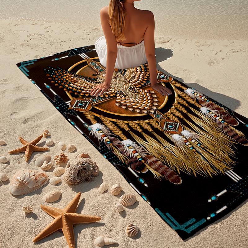 Native American Dreamcatcher Beach Towel, Super Soft Microfiber, Gift for Her/Him, Birthday, for Pool, Beach, Travel, Home Decor Fan gifts
