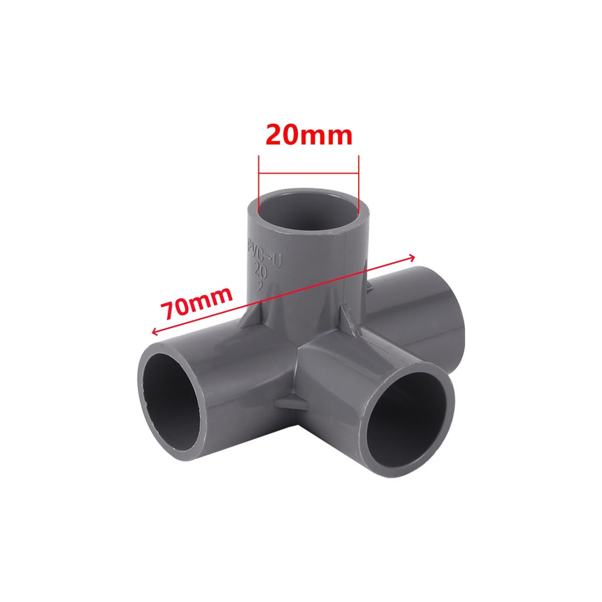 

Inner Diameter 20mm Three-Dimensional 4-Way Connector PVC Pipe Irrigation Fish Tank Aquarium Drain Adapter White/Blue/Grey 10Pcs серый