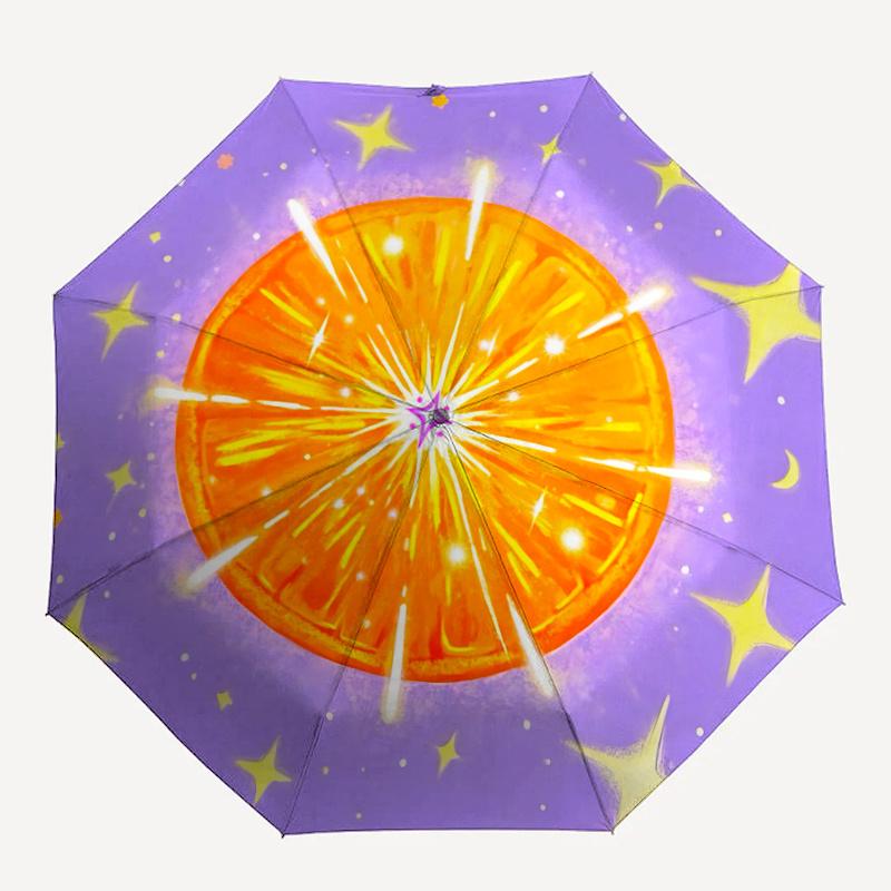 

1pc Oranges, Sparkle Umbrella That Opens Closes Automatically Perfect Gift with a Convenient Folding Mechanism 40