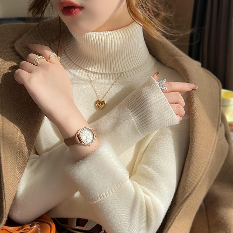 

Женский теплый свитер с высоким воротником и флисовой подкладкой Yuzhaolin One Size