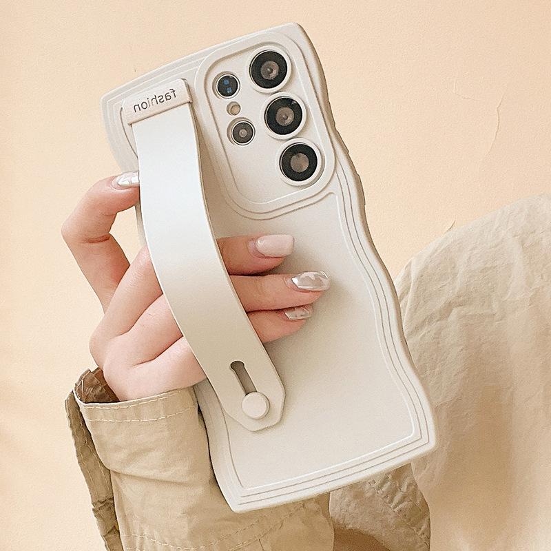 Applicable to Samsung s25 mobile phone case, new big wave wristband s22 personalized bracket a04 anti-drop a13 liquid case
