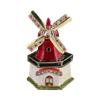 Handcraft Red Enamel Dutch Windmill Jewelry Organizers Alloy Sturdy Builds Artistics Home Decoration Accent