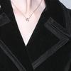 Autumn Women Vintage Wrap Black Velvet Maxi Coat Thick Warm Long Trench Coat Outwear