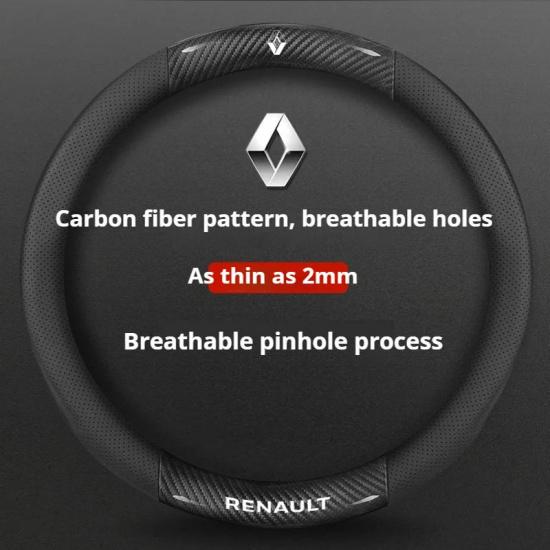 Carbon Fiber Car Steering Wheel Cover For Renault Scenic Clio Laguna 2 3 4 5 Kangoo Fluence Megane Trafic Talisman Twingo Kaptur