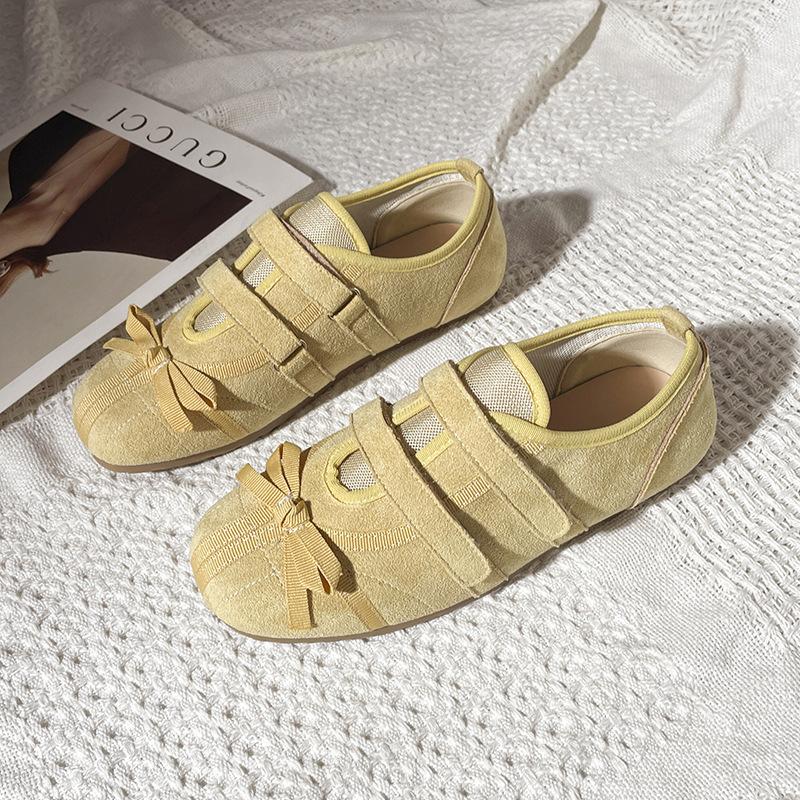 French Mary Jane casual shoes bow ballet single shoes 2025 new lightweight and versatile temperament girls flat shoes