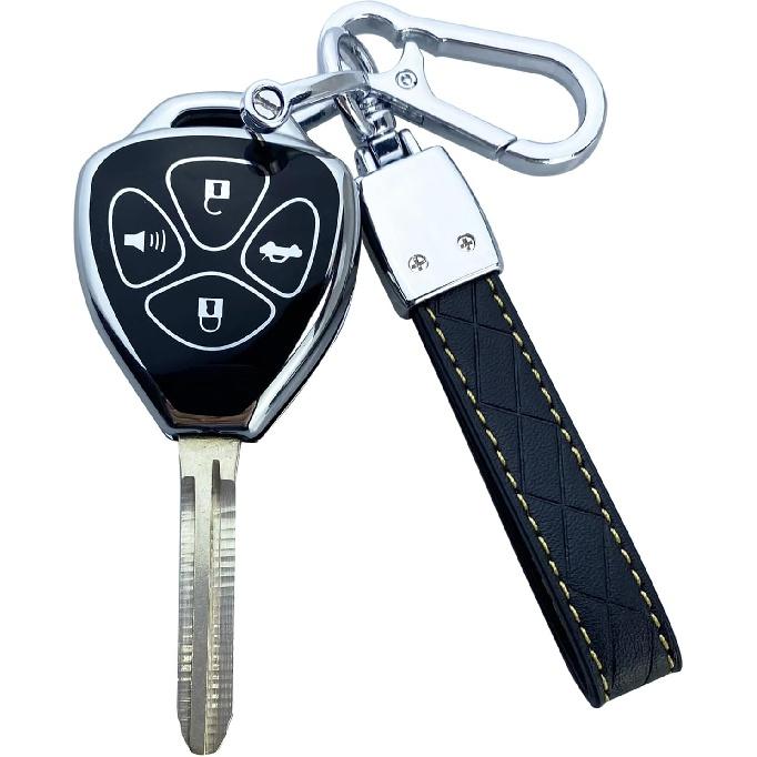 

Чехол для брелока, совместимый с Toyota Camry RAV4 Corolla 4Runner Avalon Venza Yaris, аксессуары в виде ракушки чёрный